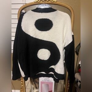 Black and White Yin Yang Sweater
